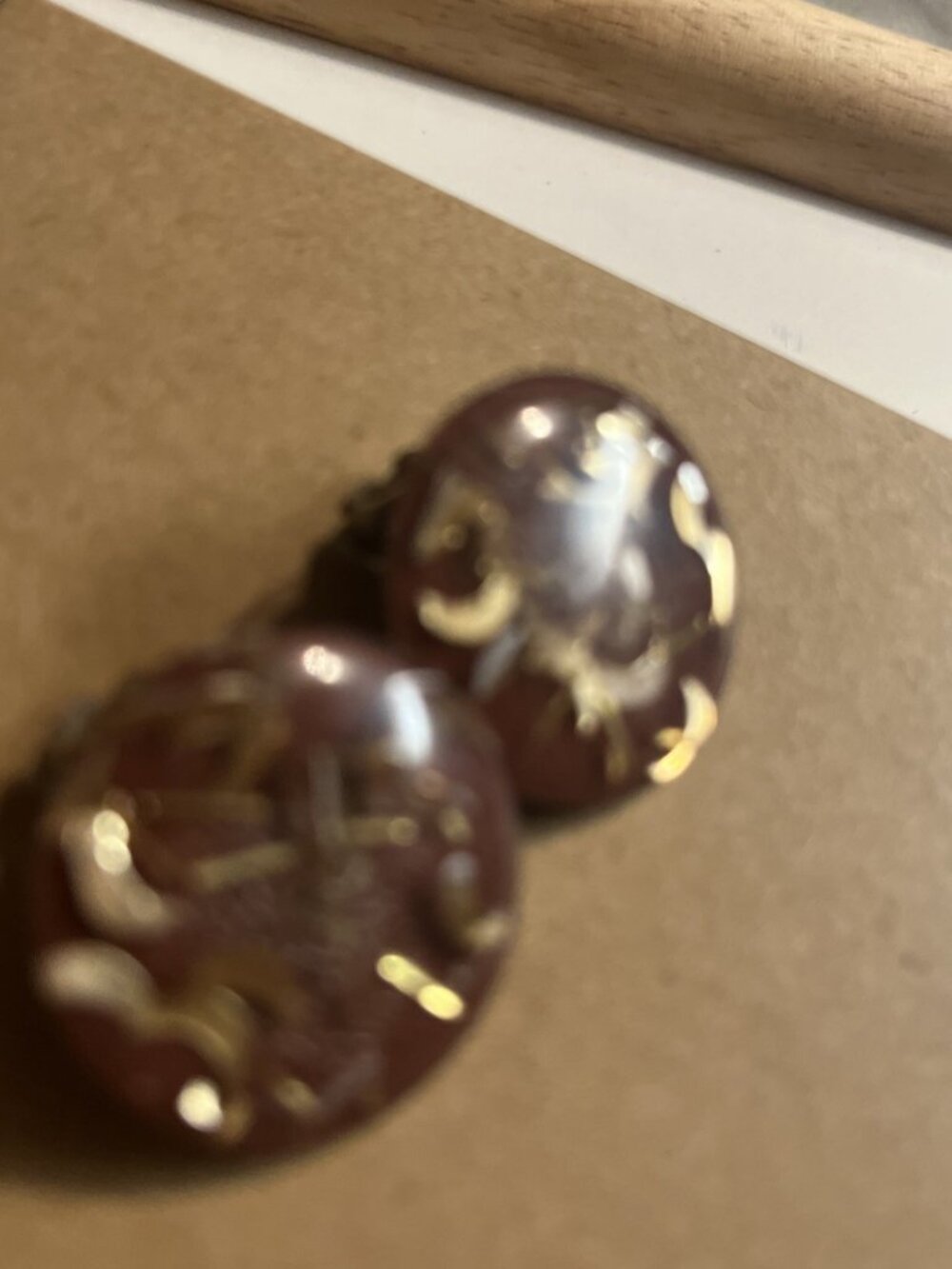 Vintage resin Button Earrings for women